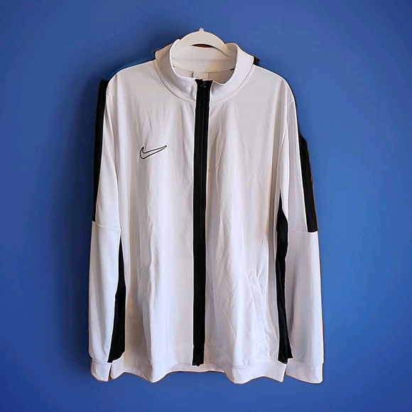 Nike Other - Nike Men's Dri-Fit Slim Fit XL White/Black Track Jacket Full Zip Soccer/Football
